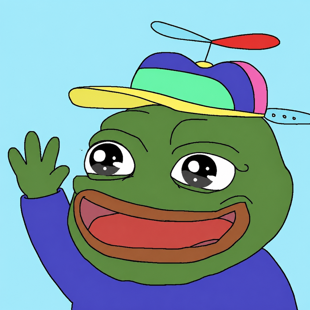 HELIPEPE waving